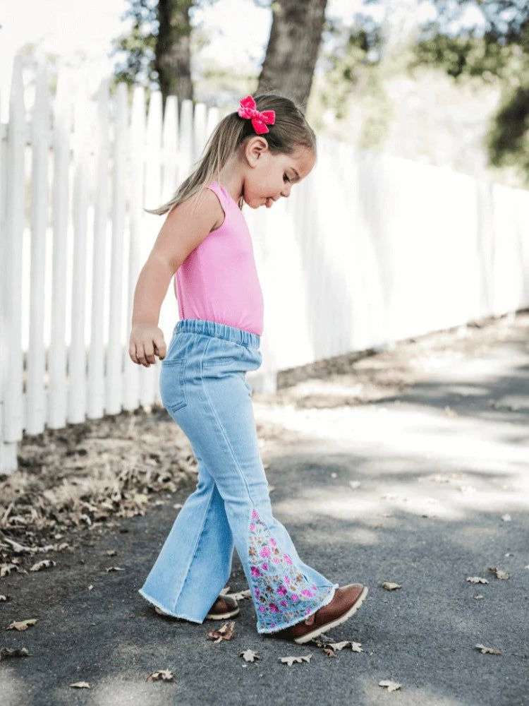 Renee Embroidered Bell Bottoms