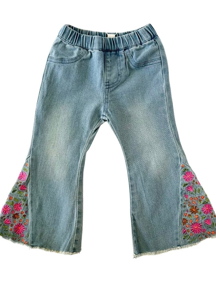 Renee Embroidered Bell Bottoms
