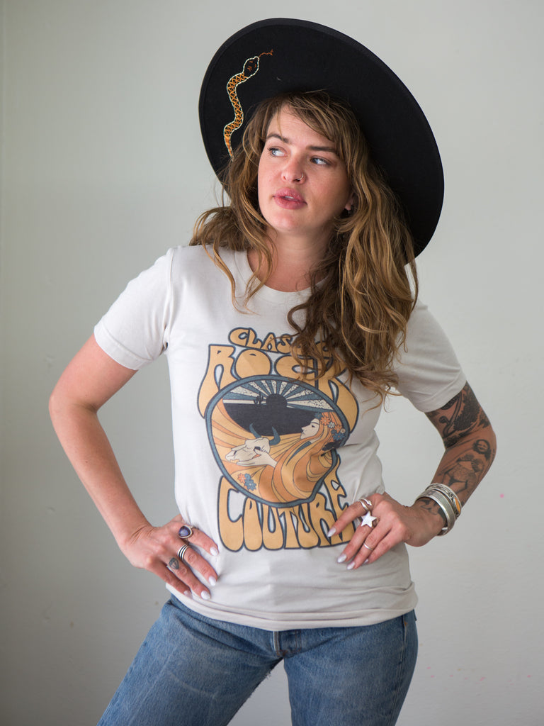 Classic Rock Couture Ivory Logo Tee