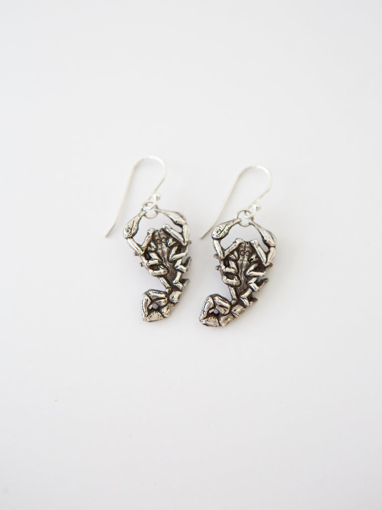 Silver Scorpion Earrings