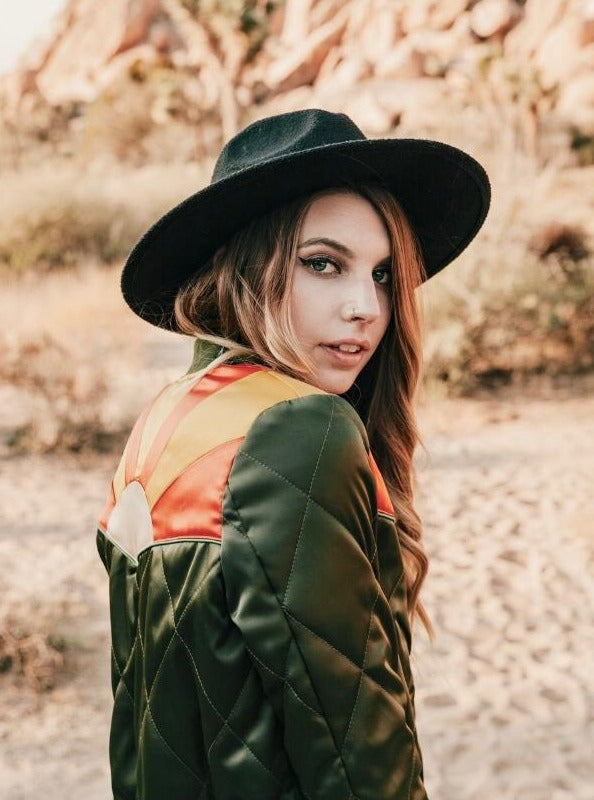 Green Rising Sun Olive Green Rising Sun Unisex Jacket – Classic Rock Couture