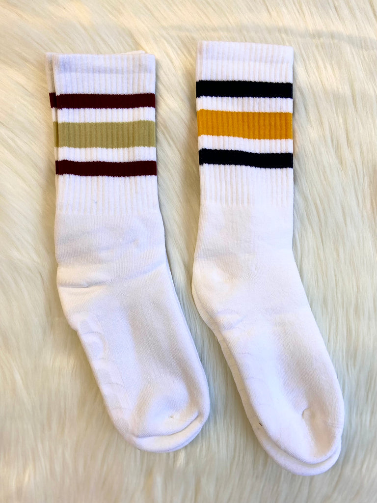 Two Tone Crew Socks