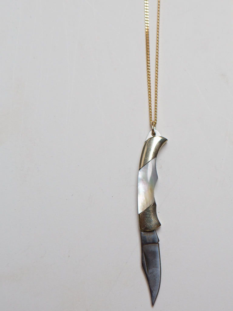 Shell Handled Knife Necklace