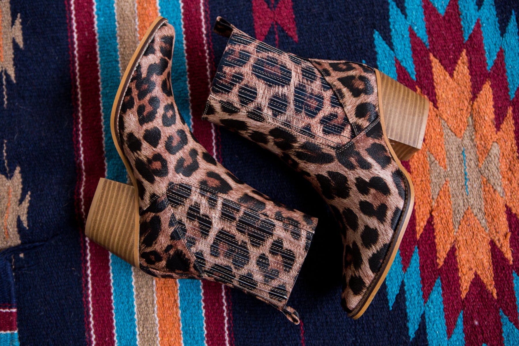 Leopard Print Beatle Boots - The Glamorous Gleam