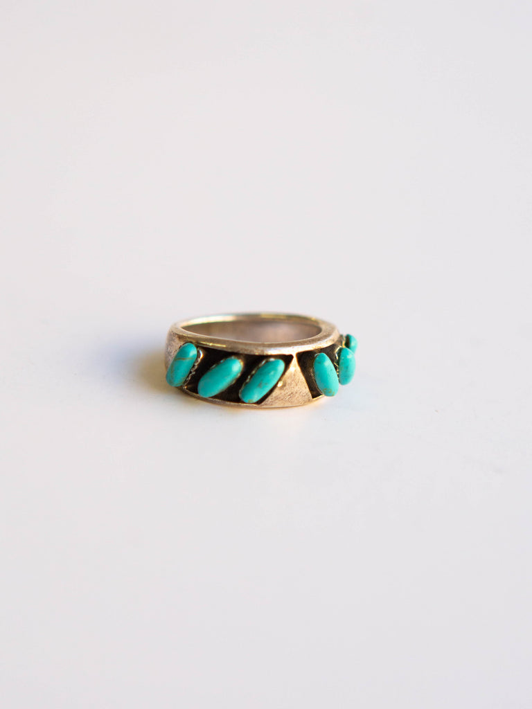 Turquoise Bead Ring 5.5