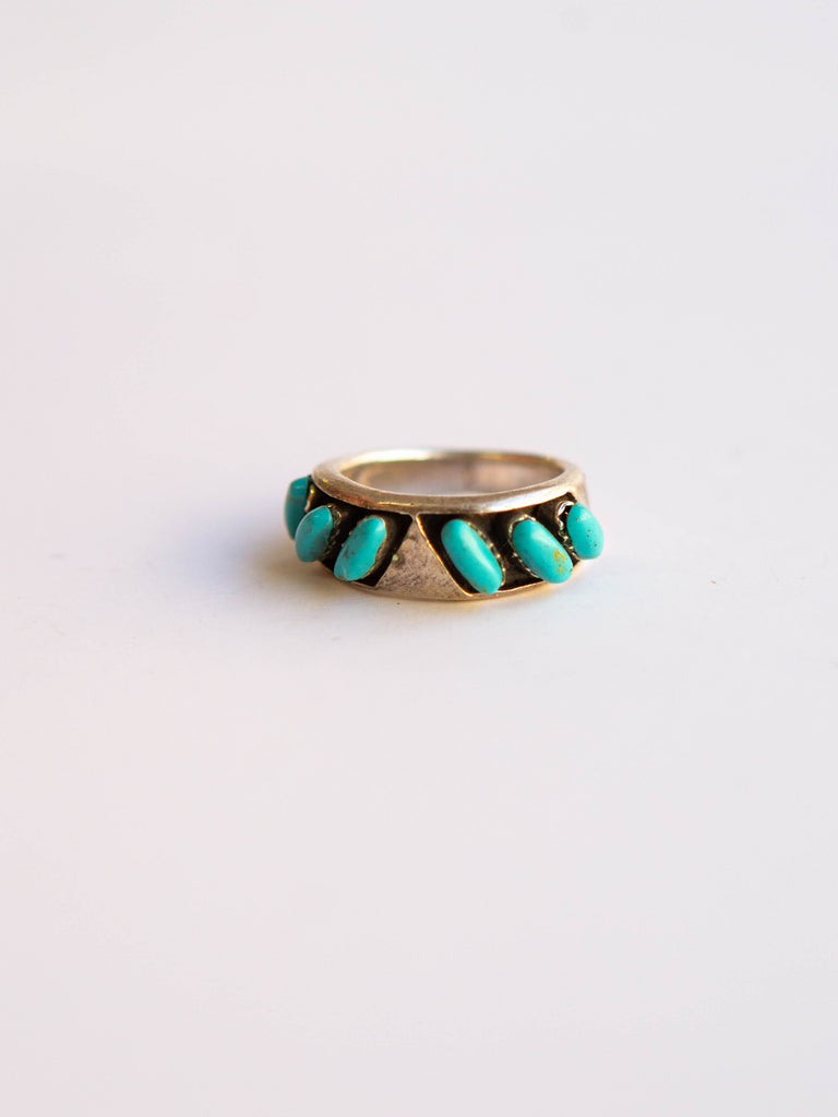 Turquoise Bead Ring 5.5