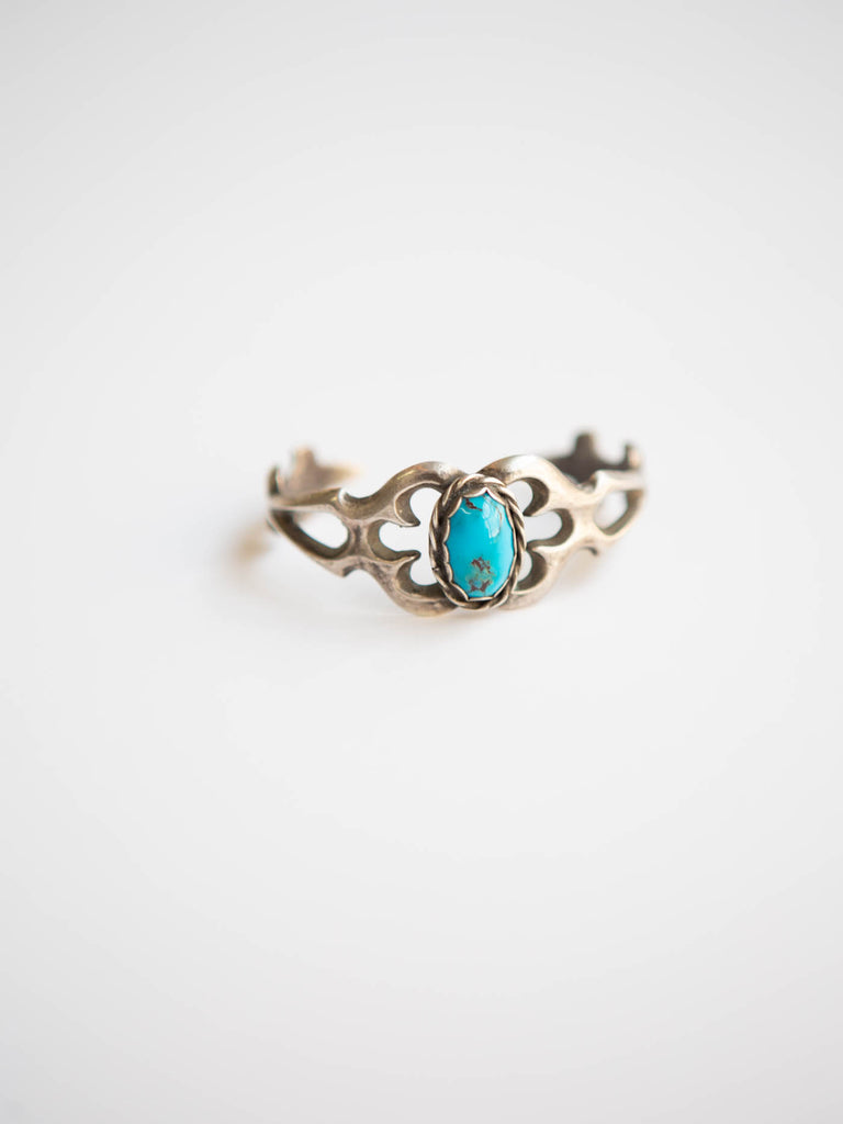 70s Bisbee Turquoise Ornate Bracelet