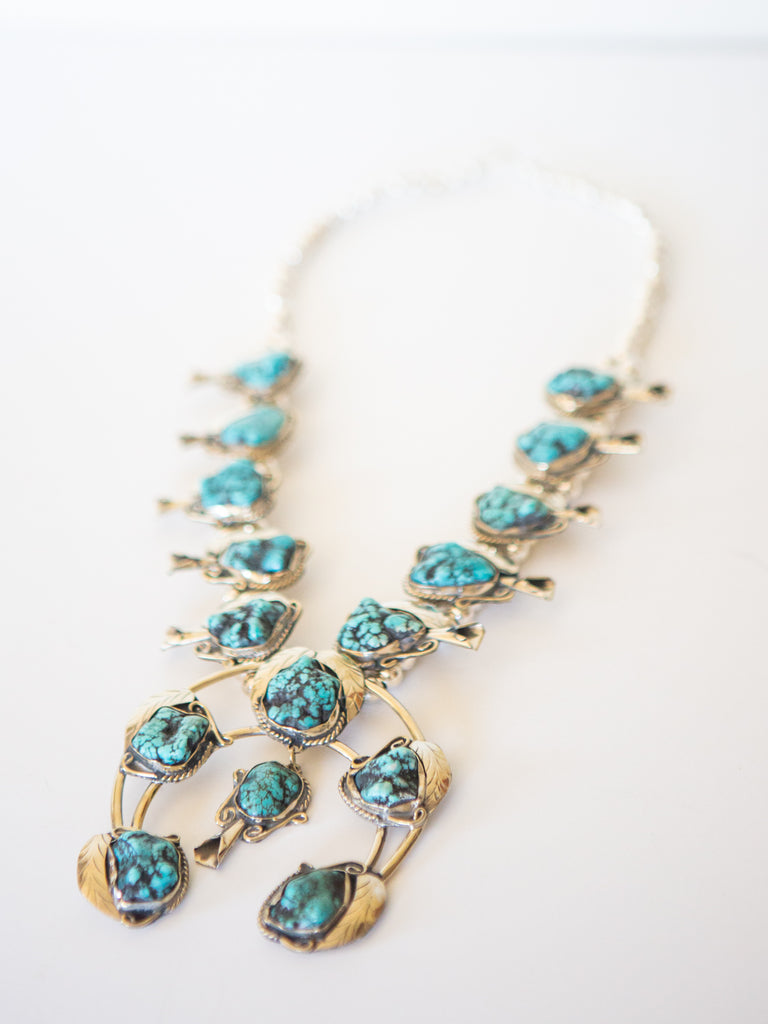 Turquoise Squash Blossom Necklace