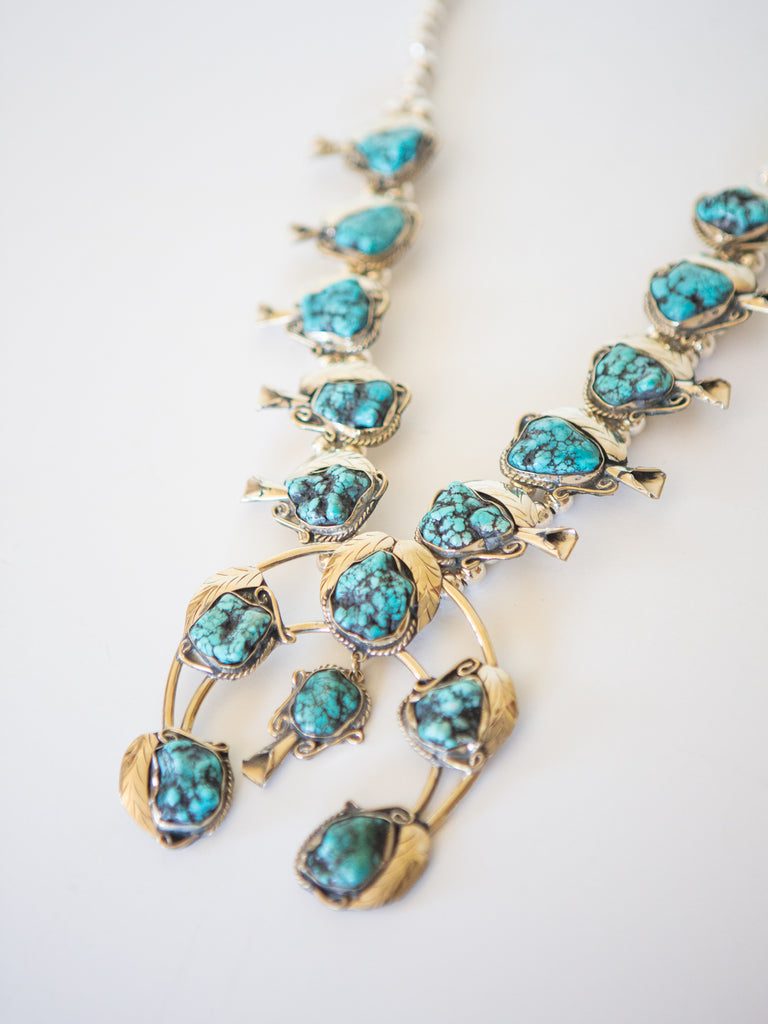 Turquoise Squash Blossom Necklace