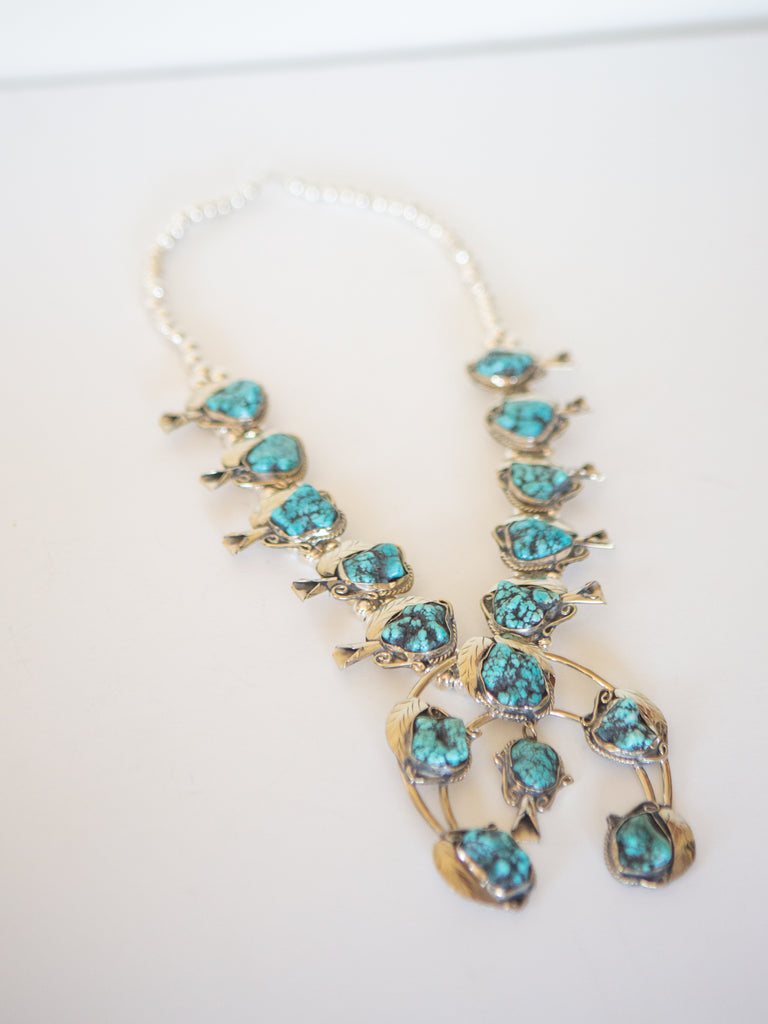 Turquoise Squash Blossom Necklace