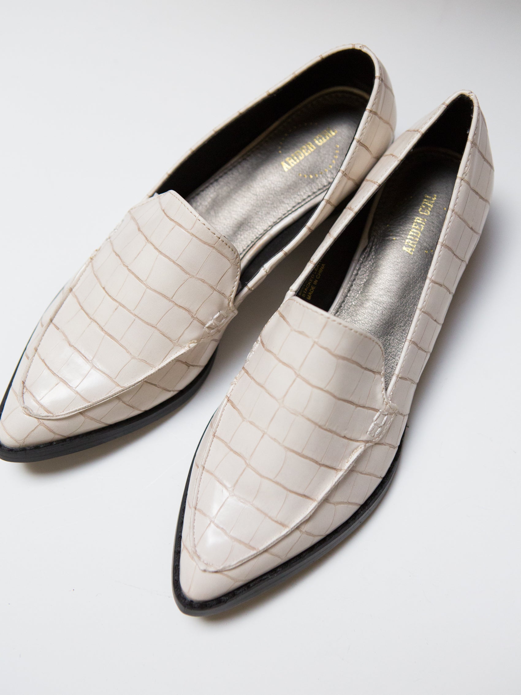 White Crocodile Loafers 10