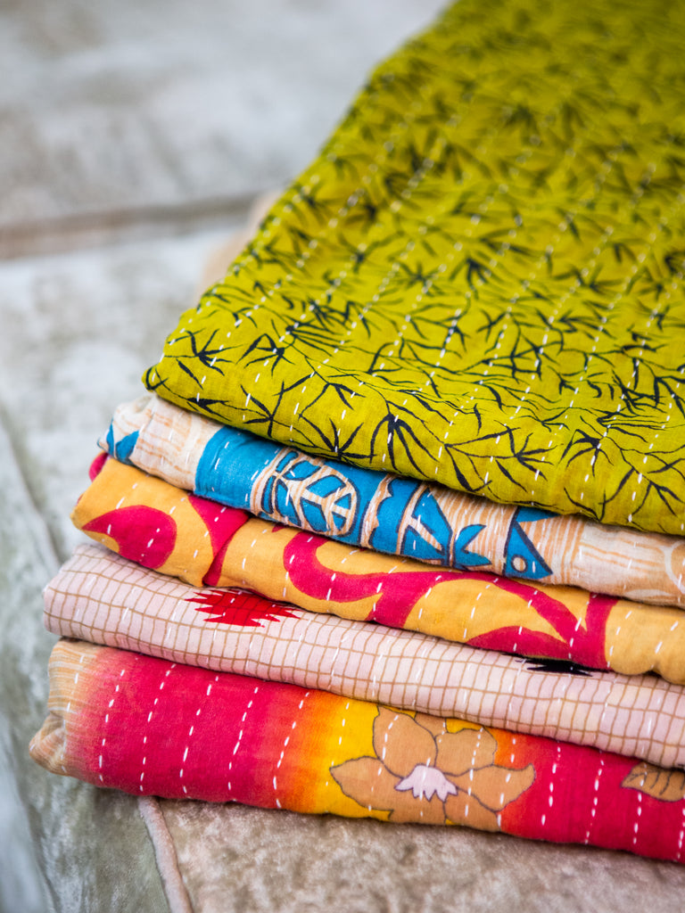 Assorted Indian Kantha Blankets