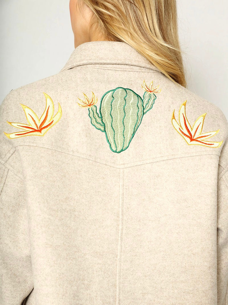 Parsons Embroidered Shirt Jacket