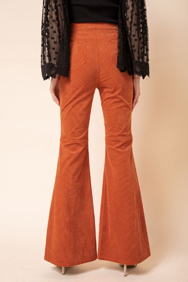 Wide corduroy trousers  Light brown  Ladies  HM IN