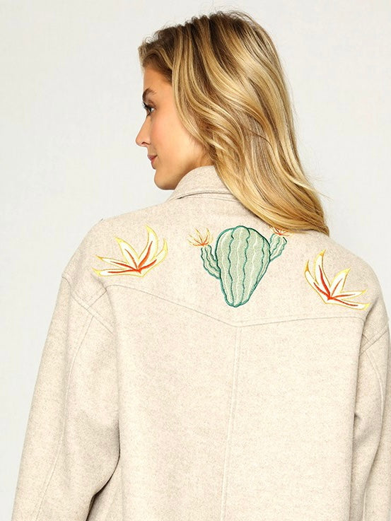 Parsons Embroidered Shirt Jacket