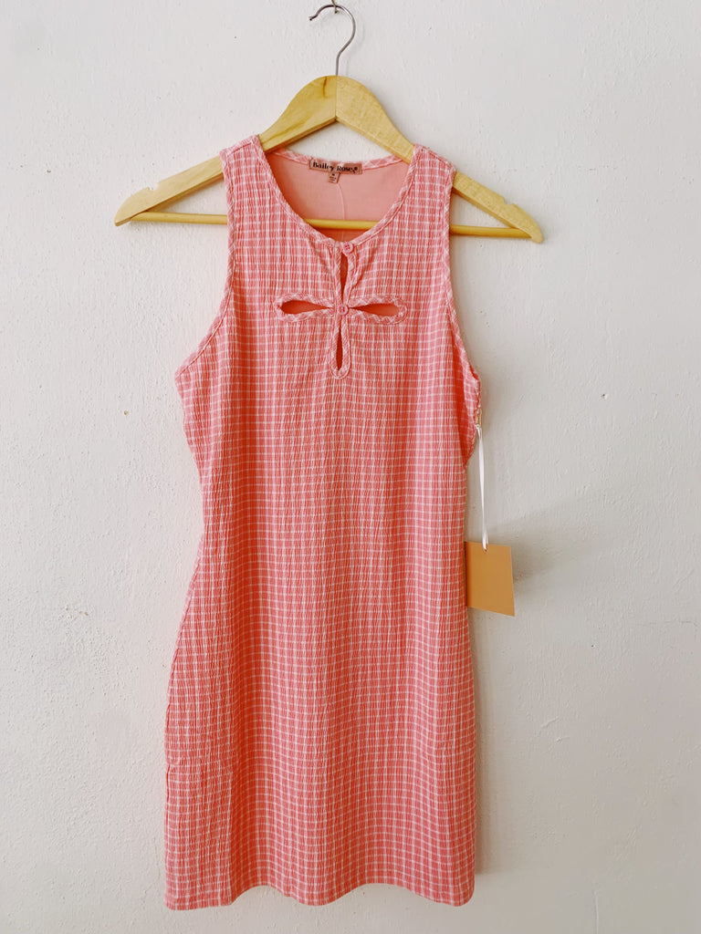 Twiggy Pink Check Mini Dress