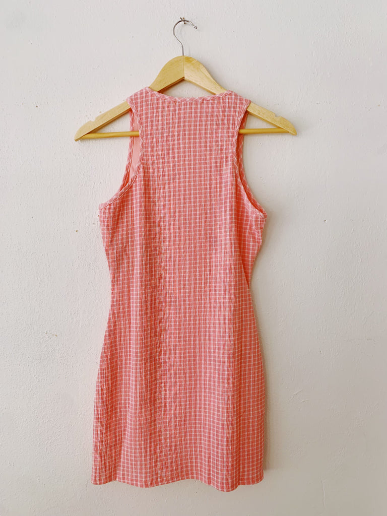 Twiggy Pink Check Mini Dress