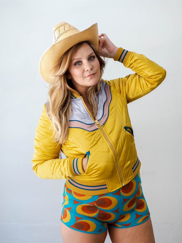 Dolly Western Mustard Bomber Jacket