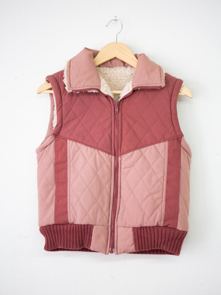Vintage Pink Snow Coat and Reversible Vest