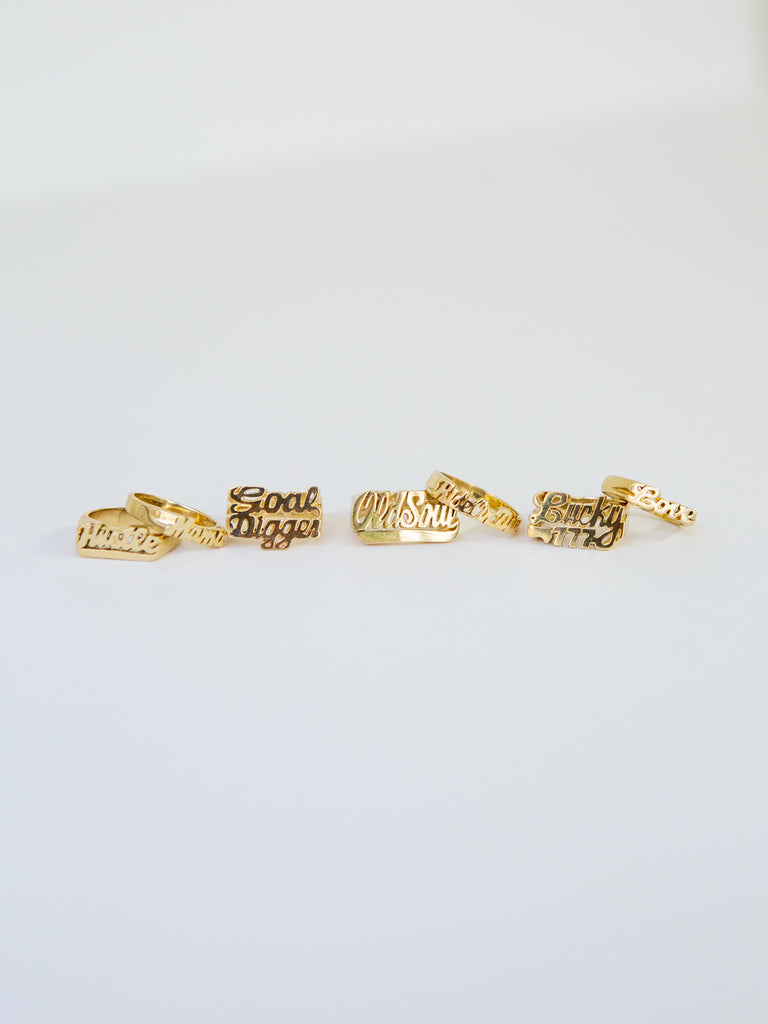 Sweet Brass Rings by Snash Jewelry