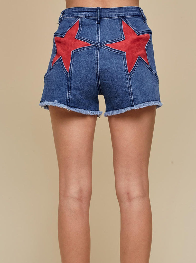 Suede Star Shorts